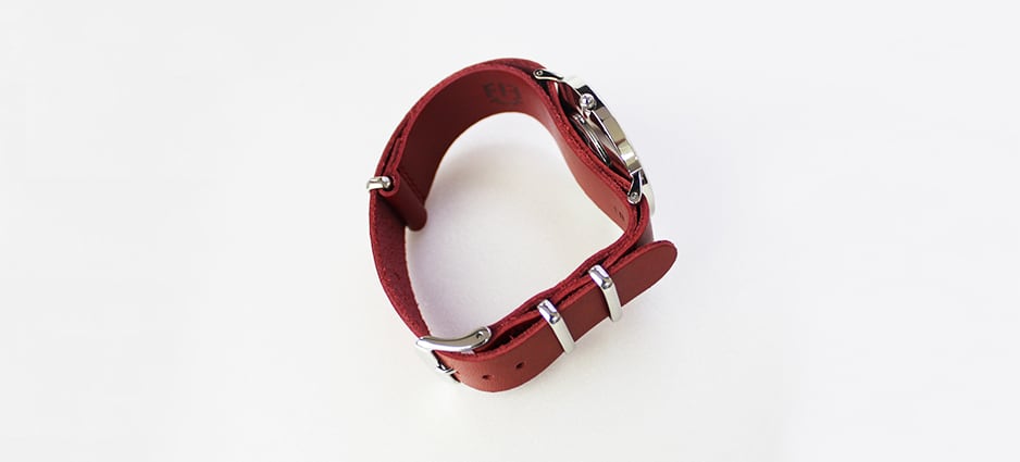 FIF belt】 オイルレザー ストラップ ブラウン 20mm 腕時計ベルト