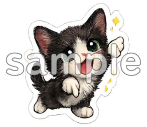 Work Friendly Kitten Stickers | Clean & Minimal PNG Set/ 仕事でも使える子猫スタンプ40種|即ダウンロード