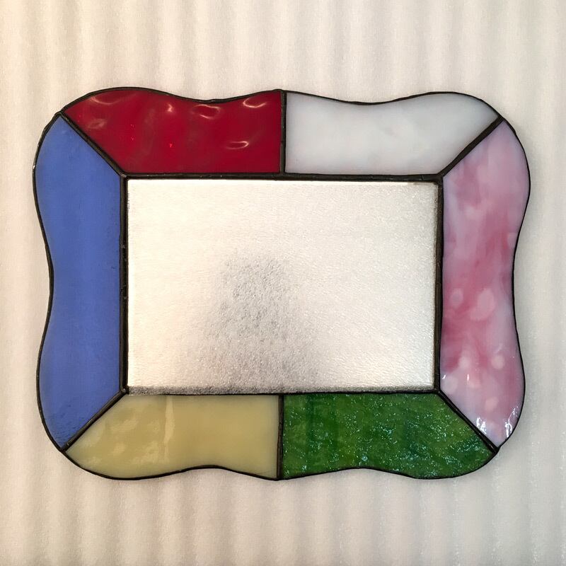 【rin】ステンドグラスの壁掛けミラー ステンドグラスの壁掛け丸形ミラー | 茨城県牛久市 | ふるさと