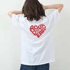 ハートロゴバックプリントTシャツ