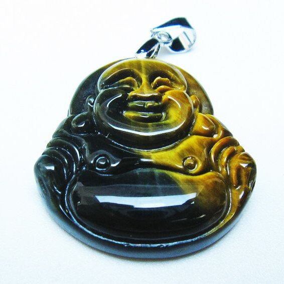 イエロータイガーアイ ペンダント 布袋様 タイガーアイ 一点物 メール便可 [M便 1/20] 112-11478
