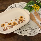 モダンレトロな花柄　可愛いプレート皿　2枚セット　Royal Komada China 