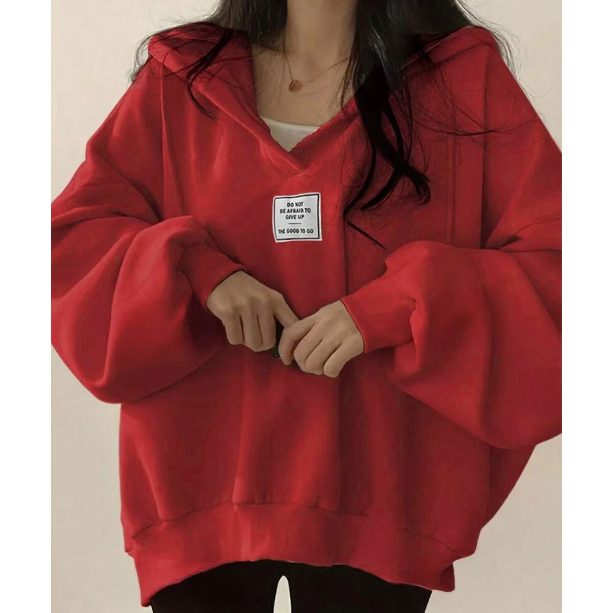 パーカー スウェット フード付き レディース 春秋 韓国 ロゴパーカー ゆったり オーバーサイズ 大人 カジュアル ストリート おしゃれ 体型カバー ボリューム袖 ボーイフレンド風 ビッグシルエット ビッグパーカー 大人可愛い 大人女子