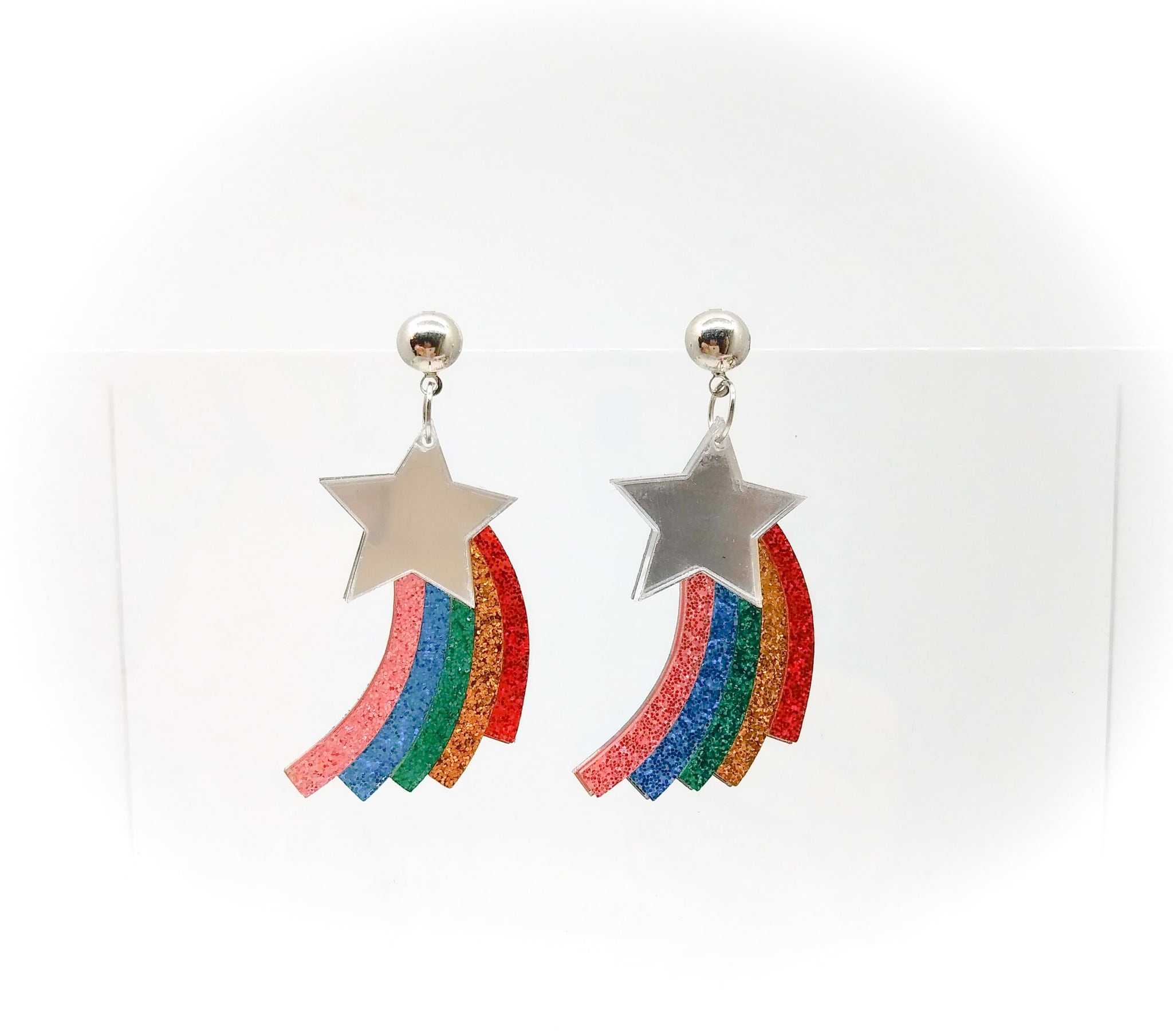 スター&レインボー ピアス イヤリング 星と虹 Star Rainbow ポジティブモチーフ キラキラ 虹 ユニコーン ガールズ アクセサリー アクセ