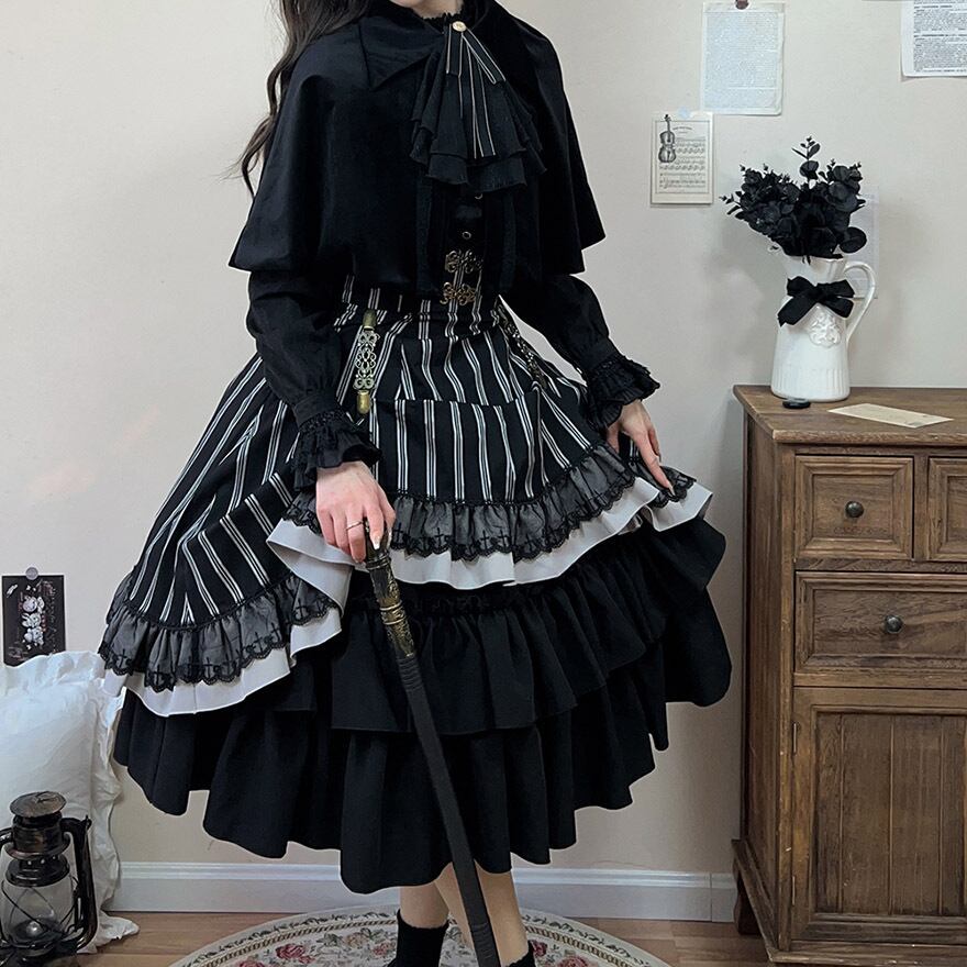 【年末特別値下げ】OZZONESTE スカート　ゴスロリ OZZON JAPAN / スカート・コルセット付きスカート