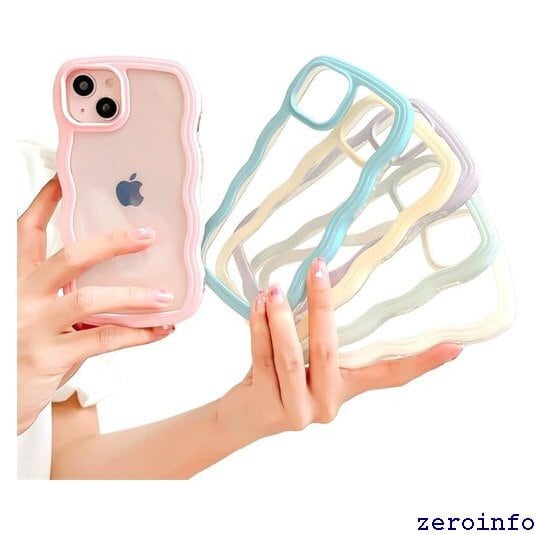 新品》 saymi iPhoneケース おしゃれ 韓国 ウェーブ デザイン クリア  