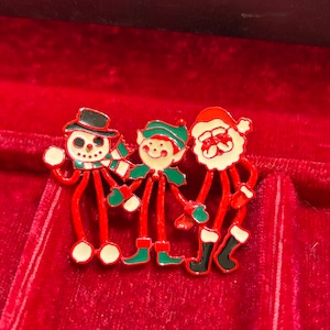Christmas trio brooch