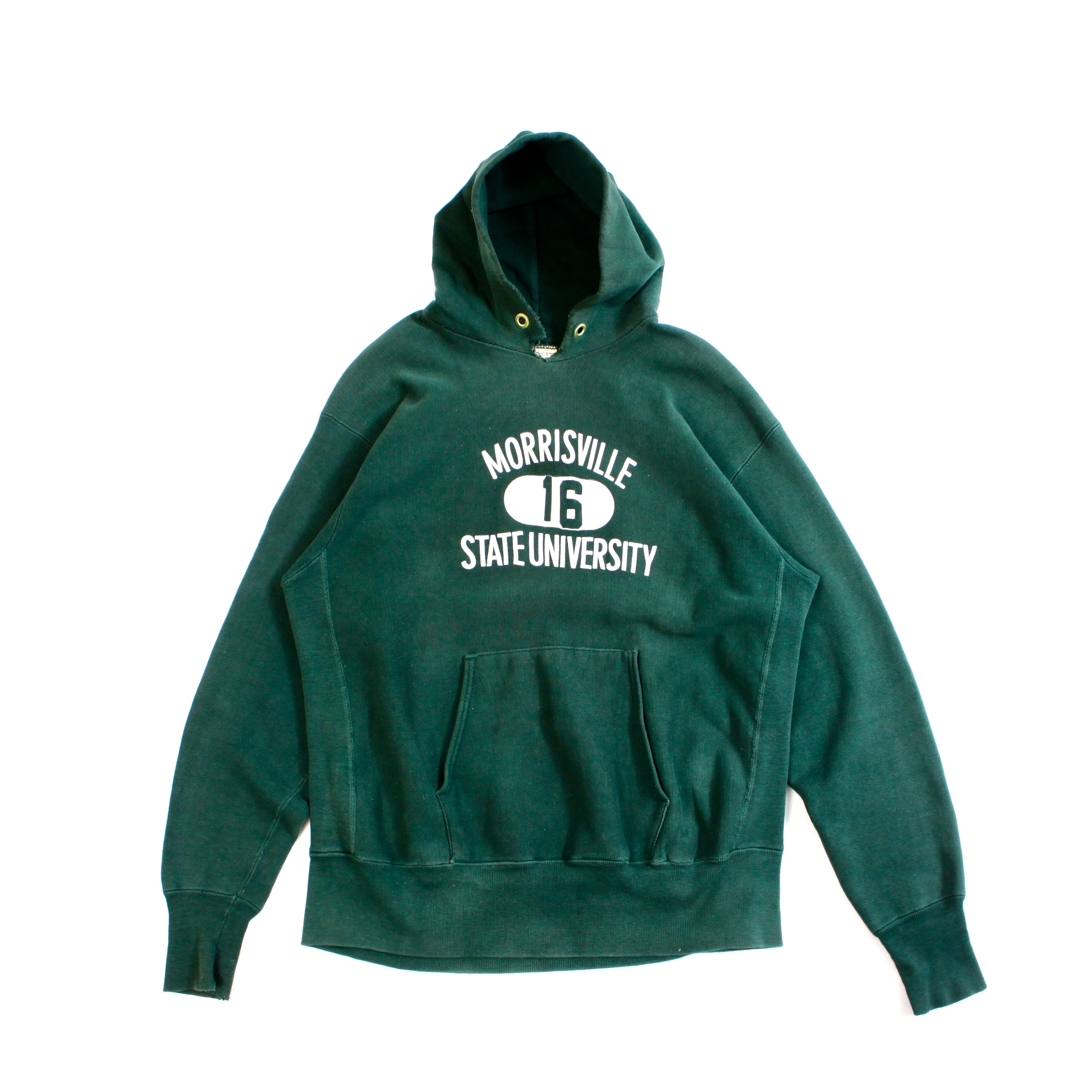 0376. early 1970's champion reverse weave hoodie グリーン