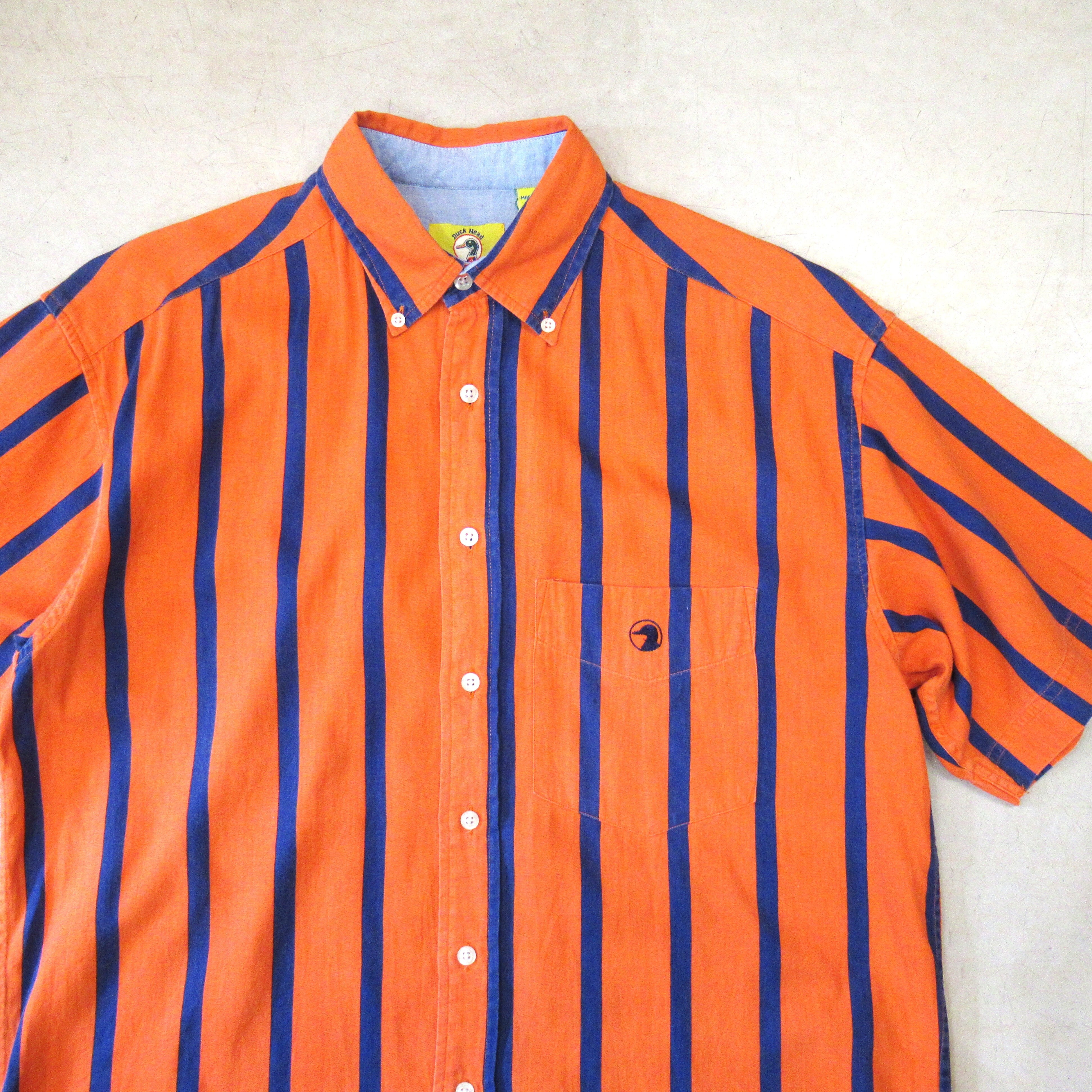 90S Duck Head S/S Stripe Shirt【L】 | drop by