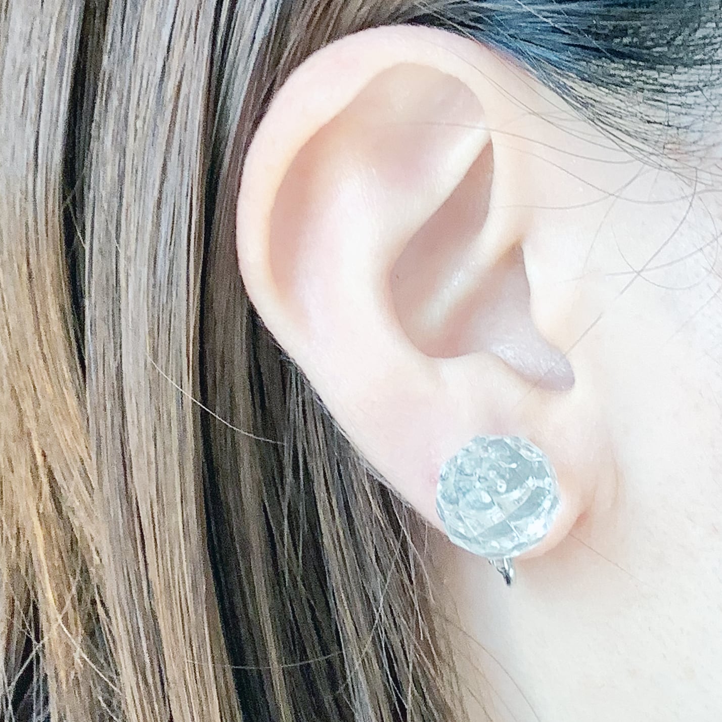 733954 JinkaNezu 大粒水晶 イヤリング/ピアス | JinkaNezu collection