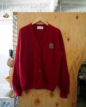 USED 60-70`s College Wear by Gepner Acrylic Knit Cardigan