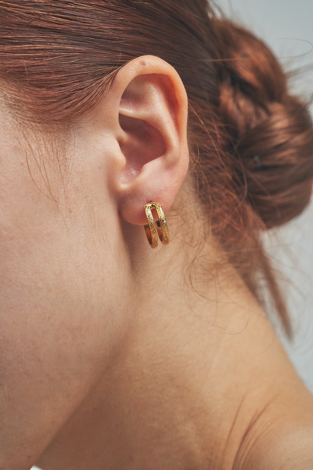 316L Hawaiian parallel ring［GOLD］#h43
