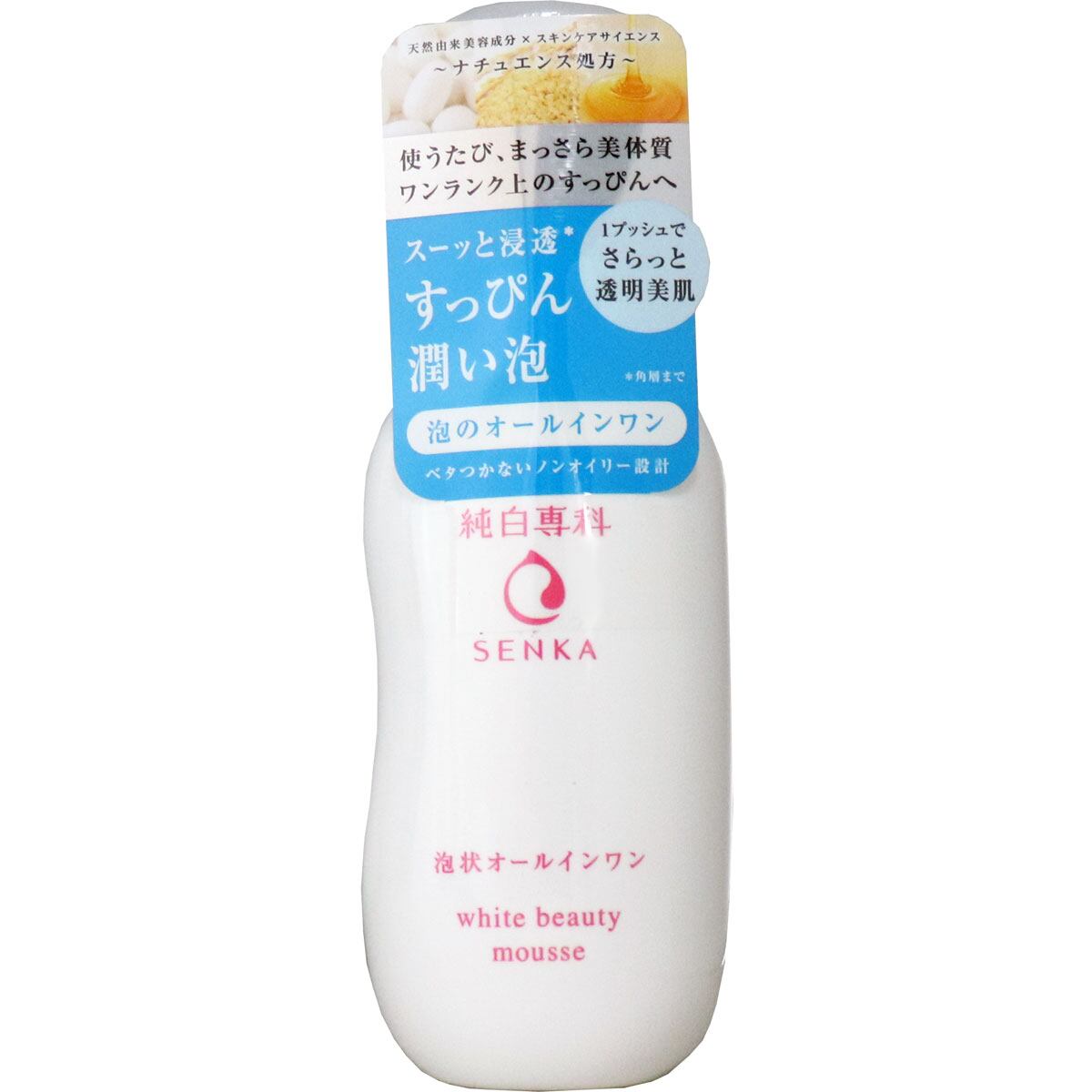 ノンオイリーでべたつかない!純白専科 すっぴん潤い泡 泡状オールインワン美容液 150mL | やまもと商会