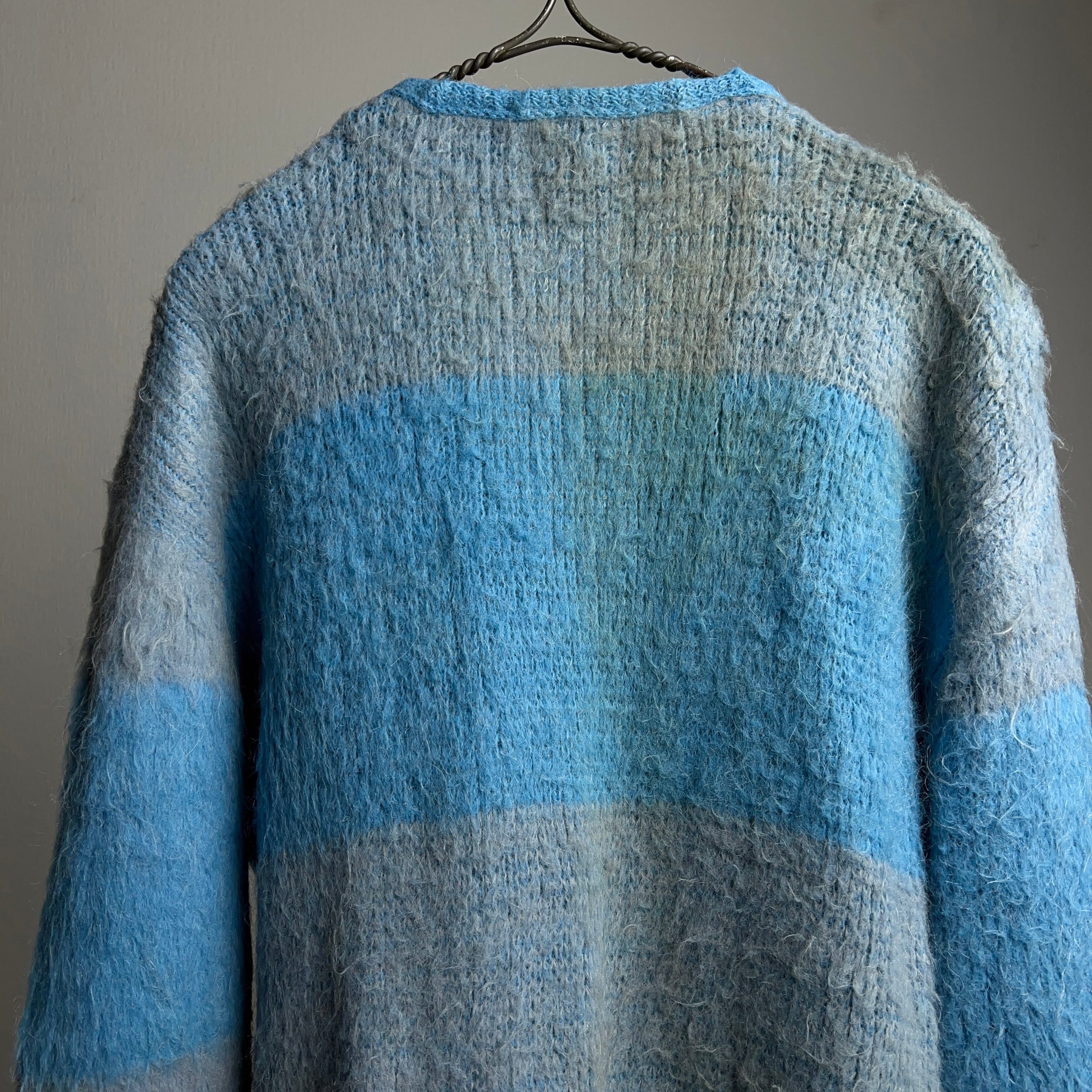 1960's~ J.C.Penney MOHAIR KNIT CARDIGAN BORDER 60年代 70年代 1960's~ J.C.Penney MOHAIR KNIT CARDIGAN BORDER 60年代 70年代