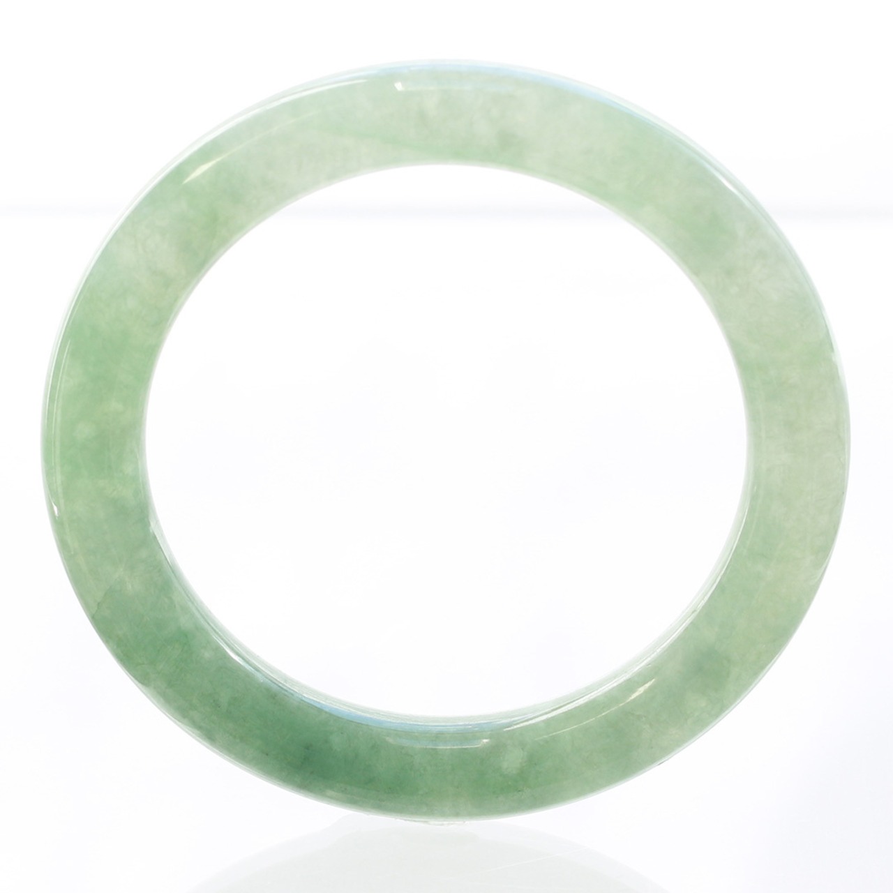 【内径 約54.2mm】ハイクラスバングル princess/clear A貨翡翠 jd_bg1296