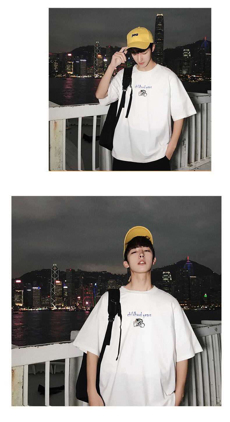 全2色 Tシャツ カットソー プリント カジュアル シンプル