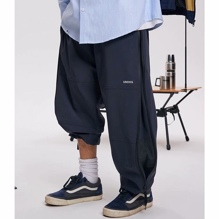 ★COLOR CONTRAST SPLICING BEAM FEET CASUAL SPORTS PANTS　　　A0700