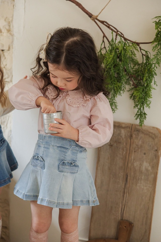 ラスト1 pink 100【即納】<flo>  Deli blouse