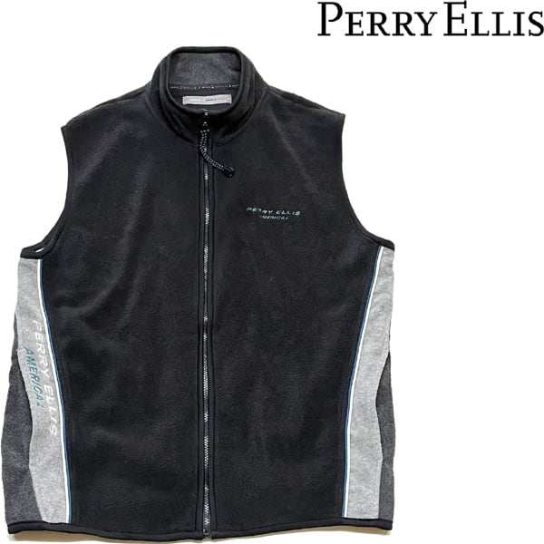 90s PERRY ELLIS ペリーエリス リバーシブル ブルゾン ジャケット 90s PERRY ELLIS ペリーエリス ナイロン ドリズラージャケット【L