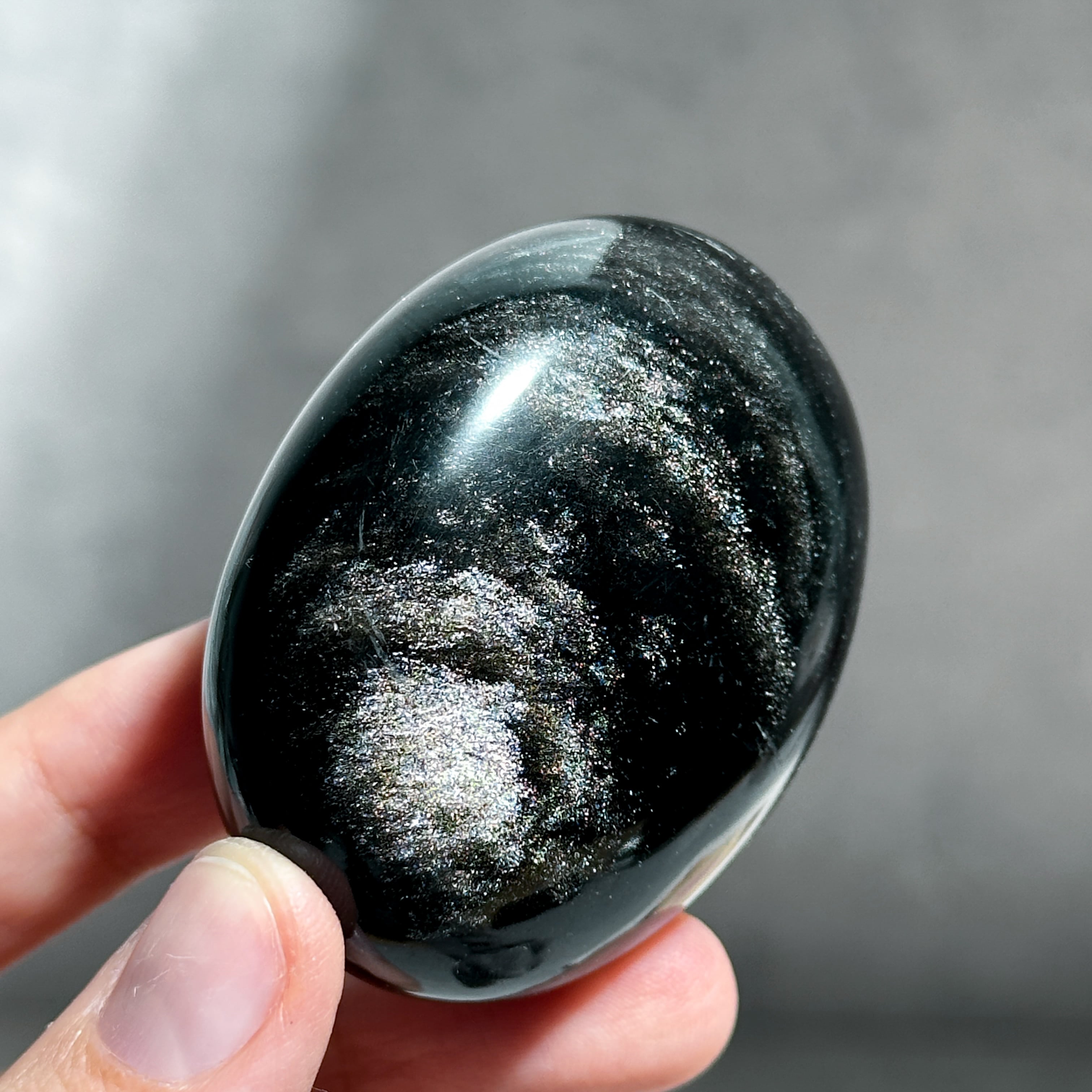 シルバーオブシディアン パーム86◇ Silver obsidian ◇天然石・鉱物