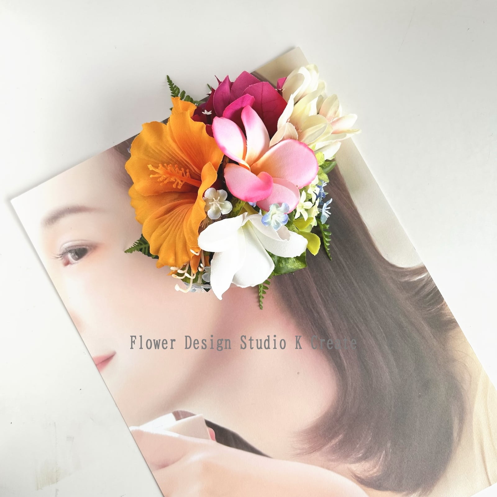 ダリア ハイビスカス の髪飾り♡ 髪飾り♡ハイビスカス と ダリア