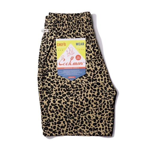 COOKMAN (クックマン) Chef Pants Short Leopard (シェフパンツショート) レオパード 231-11944