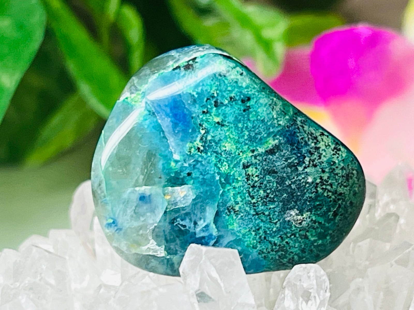 蛍光カルサイト ピンクアメジスト共生☪︎⋆˚ ラフストーン 原石