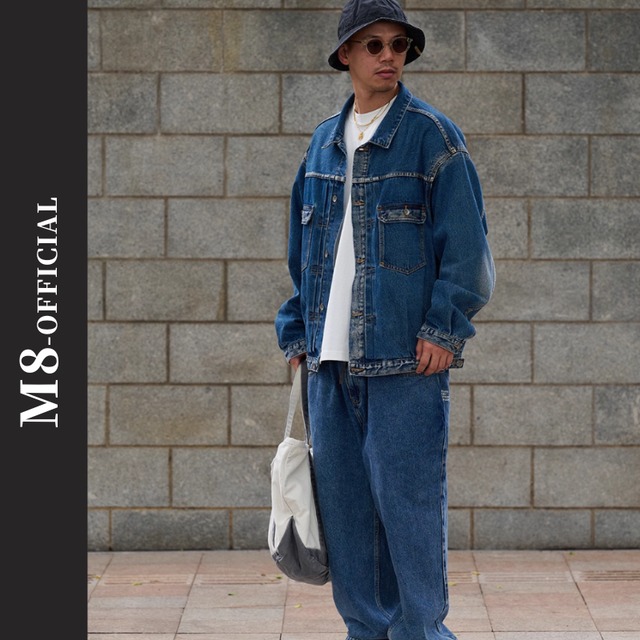 casual loose washed denim jacket M0298