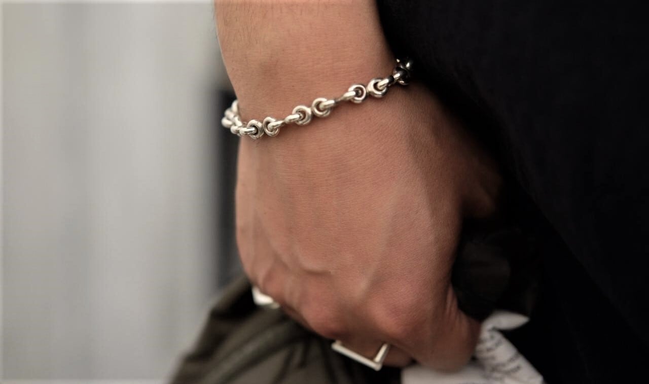 Maroon chain bracelet (medium) | ANSOUL