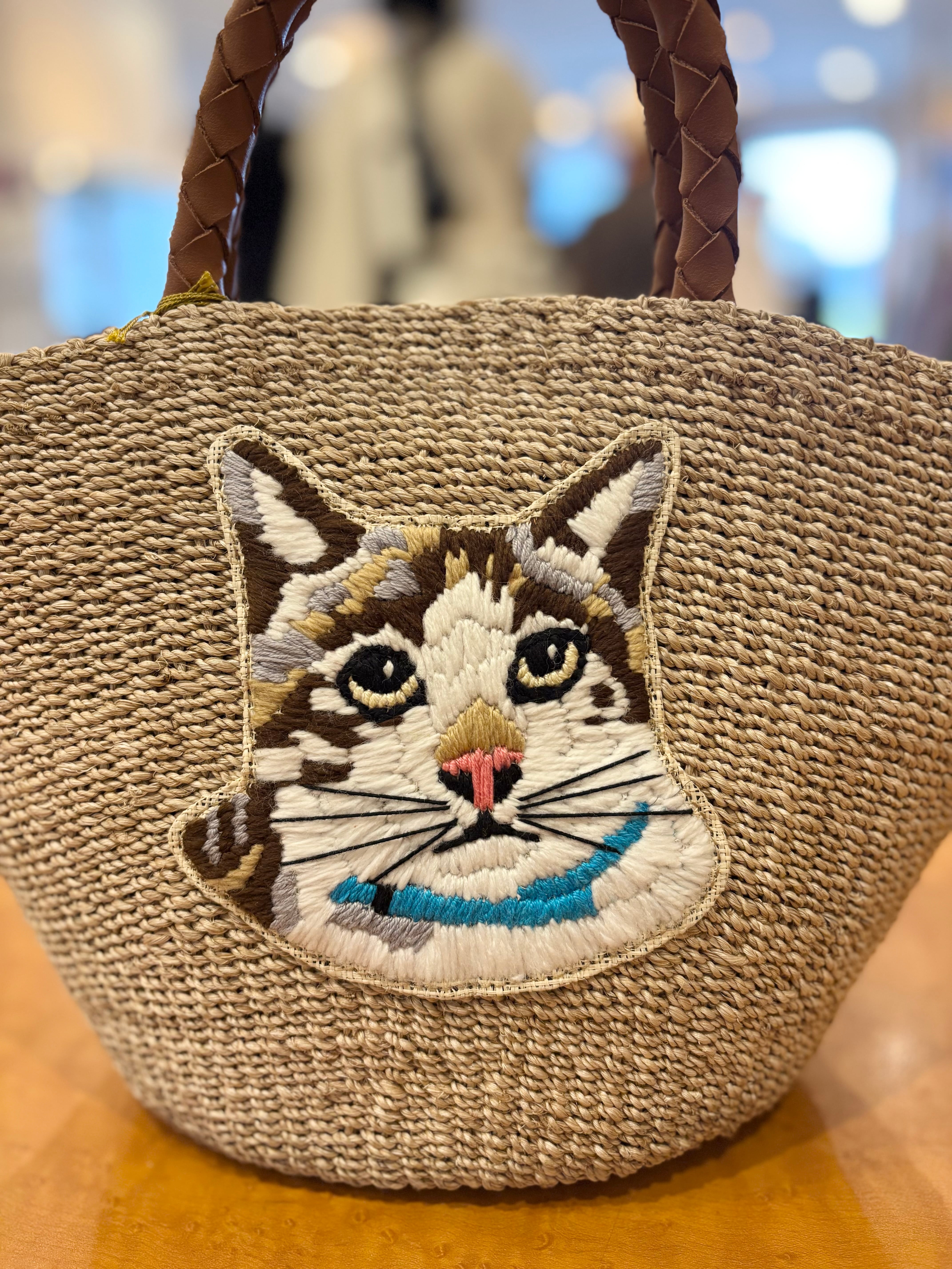 猫刺繍カゴバッグ VIOLAd'ORO【ヴィオラドーロ】 | KURUKURU大和高田店