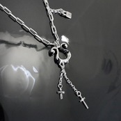 RHYTHMIC HORSESHOE LARGE with CROSSES 4C #1 NECKLACE / リズミックホースシュー・L ウィズ クロス 4C #1 ネックレス