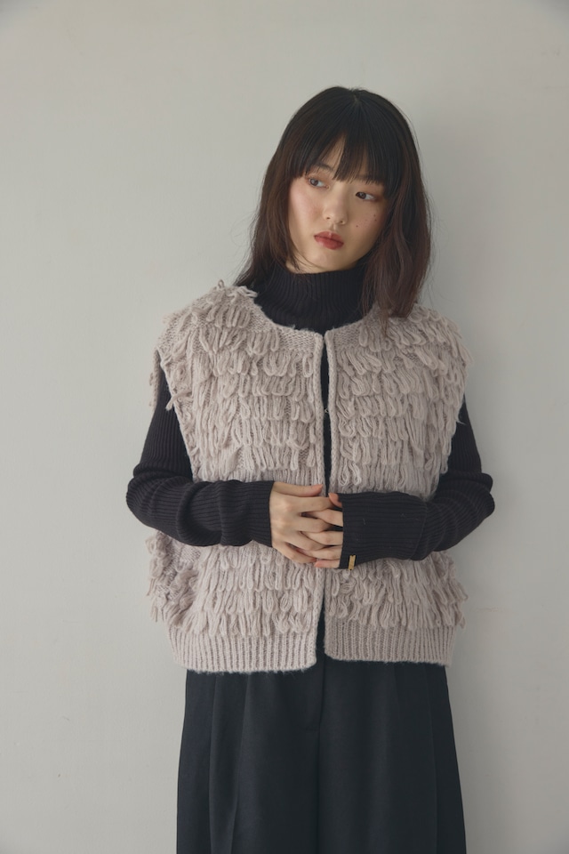 AM1300 loop design knit vest【残り1点】