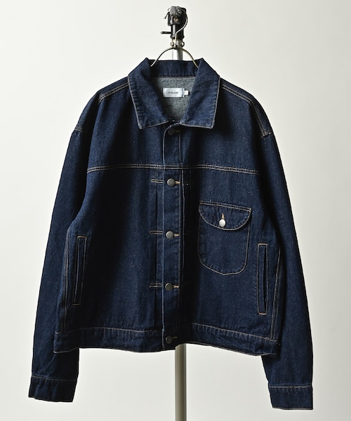 ATELANE 11.5oz denim trucker jacket (NAV) 26A-13030