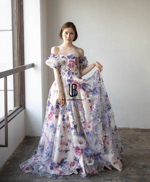 【NEW】【THE URBAN BLANCHE  ORIGINAL 】   2WAY  花柄 カラードレス WEDDING 商品番号：CD57  東京（表参道）名古屋（覚王山）大阪（南船場）