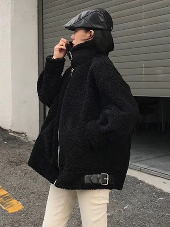 ハトメベルトハイネックボアジャケット