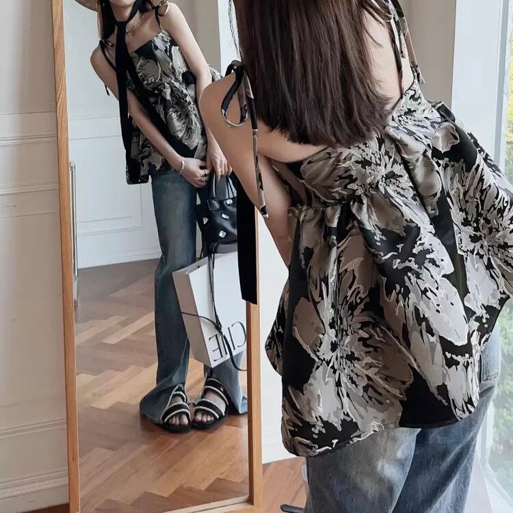 花柄リボンキャミ