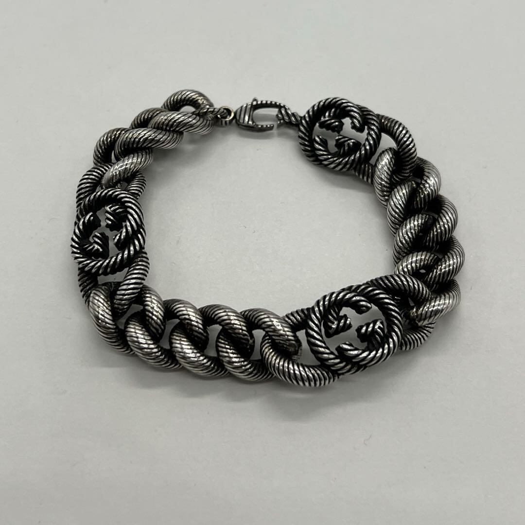 グッチ GUCCI インターロッキングG ツイスト ブレスレット Ag925