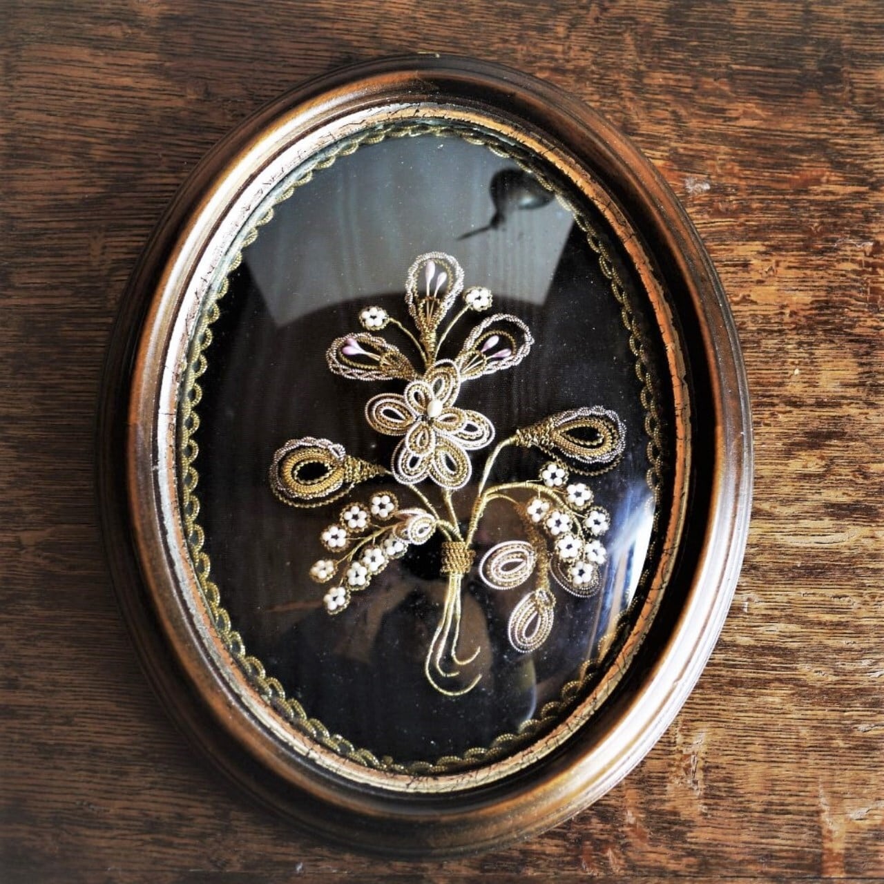 ボタニカルアートワイヤーの額装 ドイツ伝統工芸