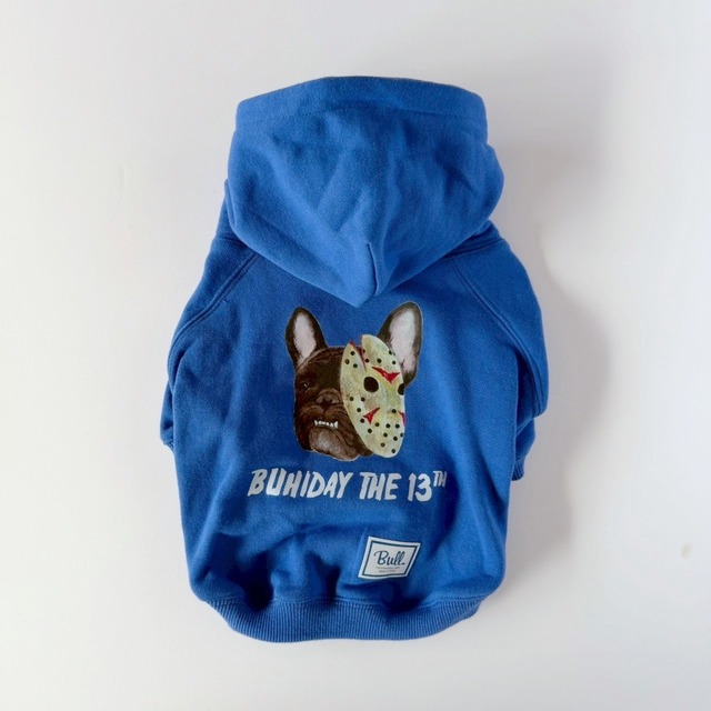 BUHI DAY THE 13 お面ちゃん パーカー（ストロングブルー）