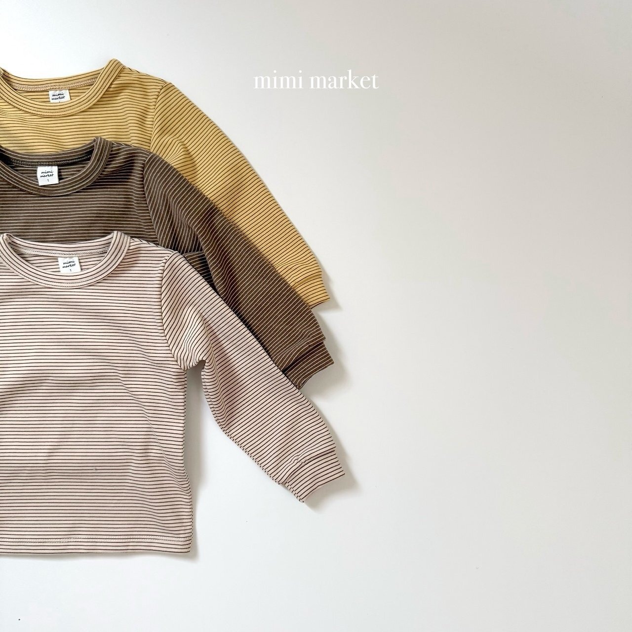 ミミマーケット / mimimarket / ベーグルボーダーT / 韓国子供服 / キッズ / 26winter〖取寄〗*S~L*