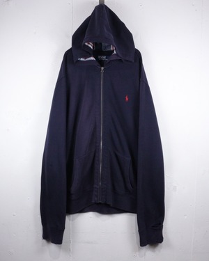 【Caka act2】“Polo by Ralph Lauren” Good Sunfade Vintage Zip Up Hoodie
