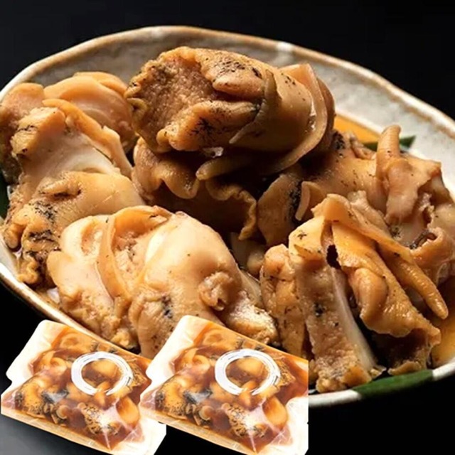 煮つぶ つぶの柔らか煮 大4粒入 ２パックセット 純粋知床産 越中バイツブ