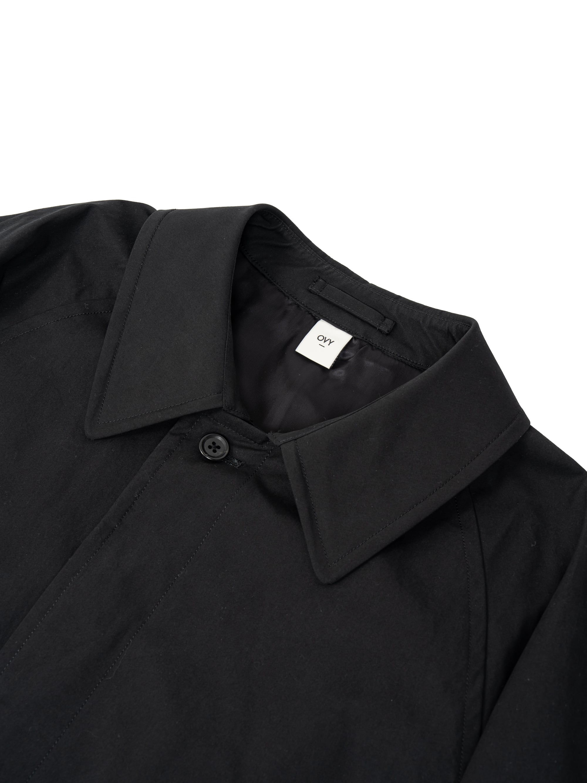 Cotton Bal Collar Over Coat (black) | OVY