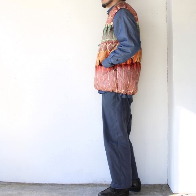 ラスト1点】norbit ダウンベスト Print Middle Layer Down Vest （Red