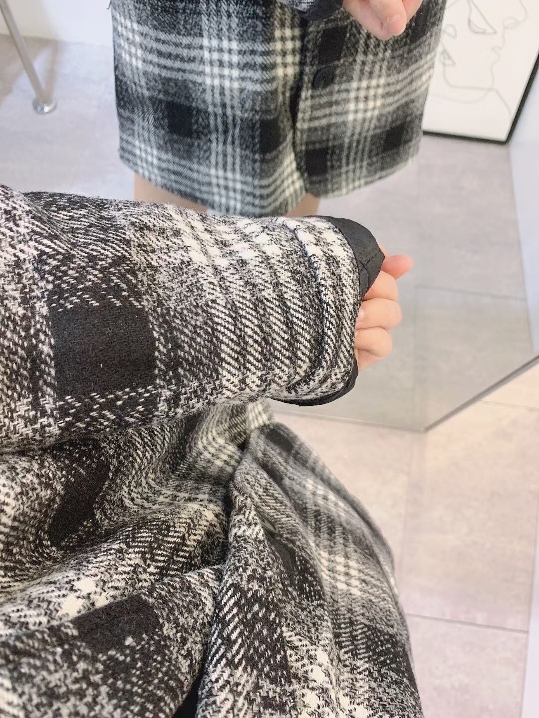 チェック柄ジャケットコート　AJ5Z5039-921