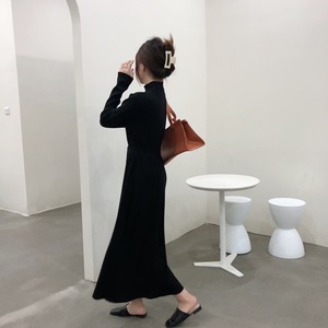 Aライン タートルネックニットワンピース  AJ1050-9053