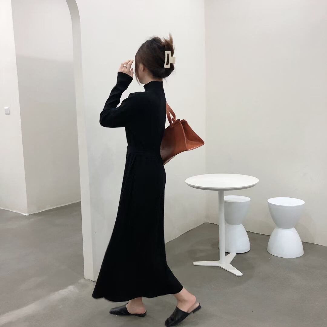 Aライン タートルネックニットワンピース  AJ1050-9053