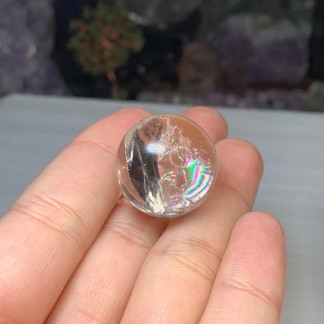 ハリネズミシトリンクラスタ・アイリスクォーツ付き