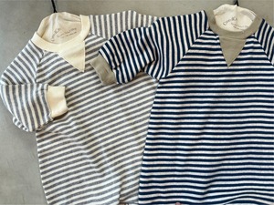 【valu bebe】バイカラーボーダースウェットスーツ ブルー 60~80cm 240839