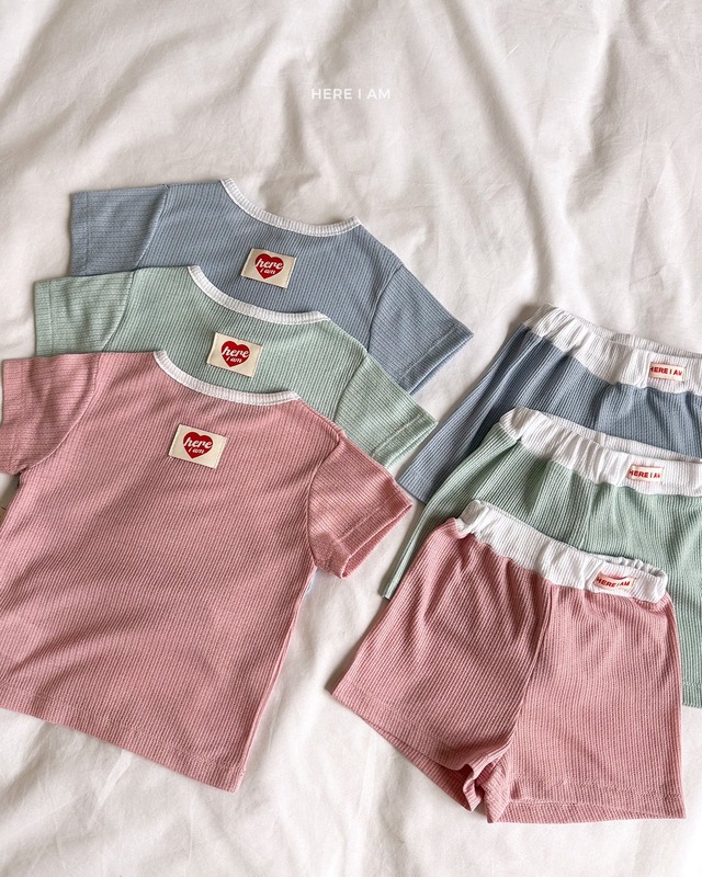 【取寄】here i am｜mesh eyelet roomwear｜メッシュアイレットルームウェア｜12M-120｜kids｜26 summer